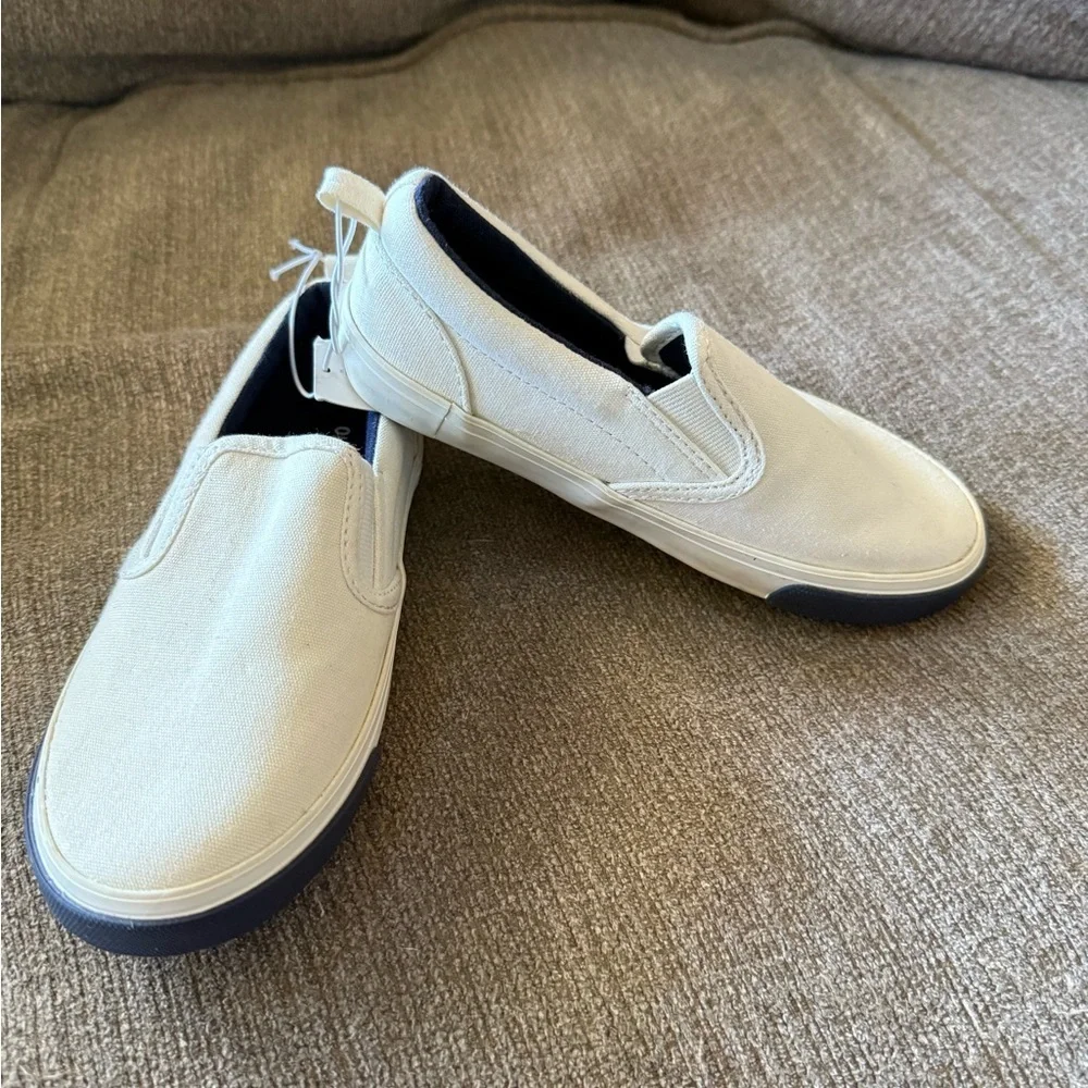 Old Navy Brand, White Slip-On Sneakers, Little Boys size 11, NWT